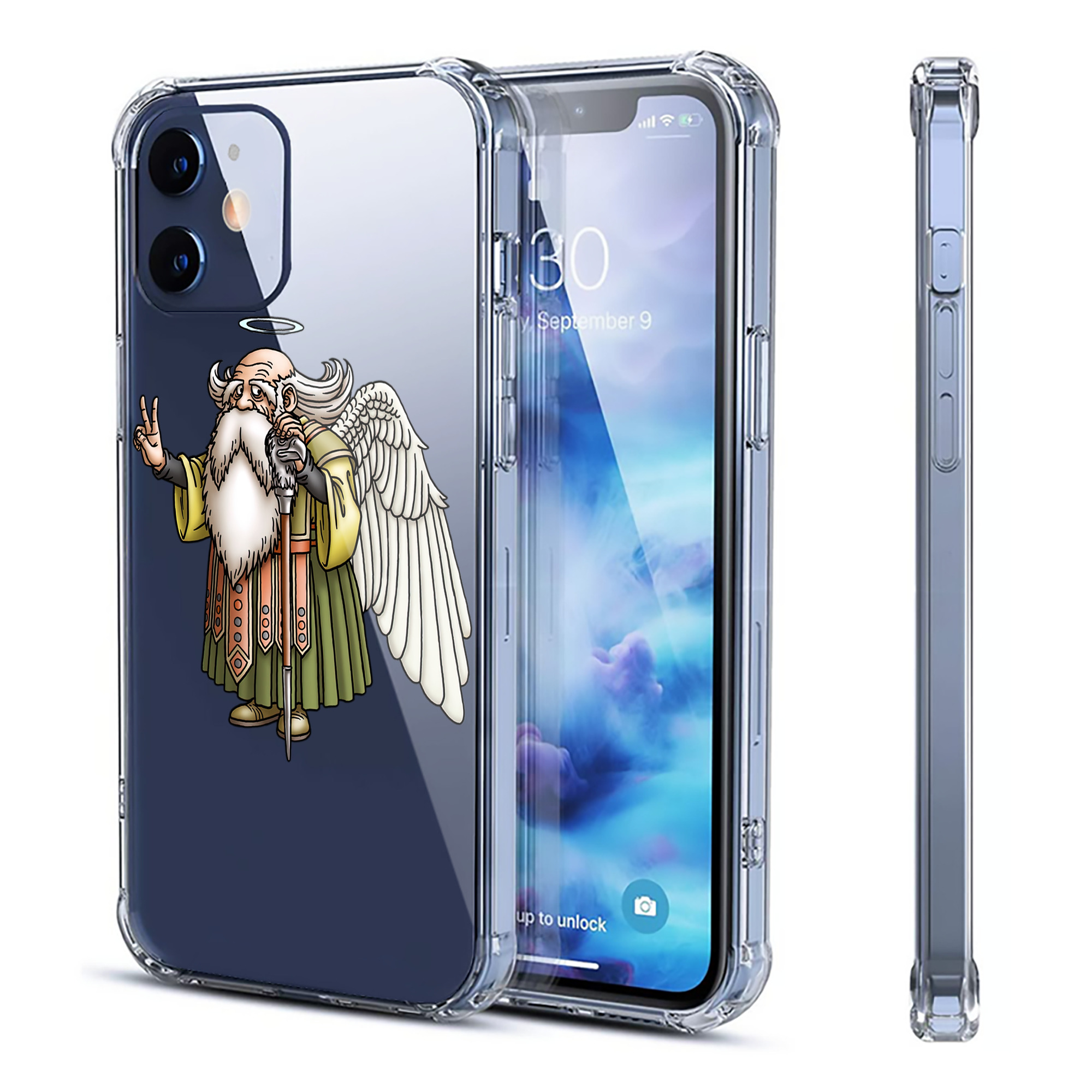 （画像用） ドラゴンクエスト Doragon Kuesuto Dragon Quest 【iPhone 12シリーズ対応】透明スマホケース（クリアソフトケース）